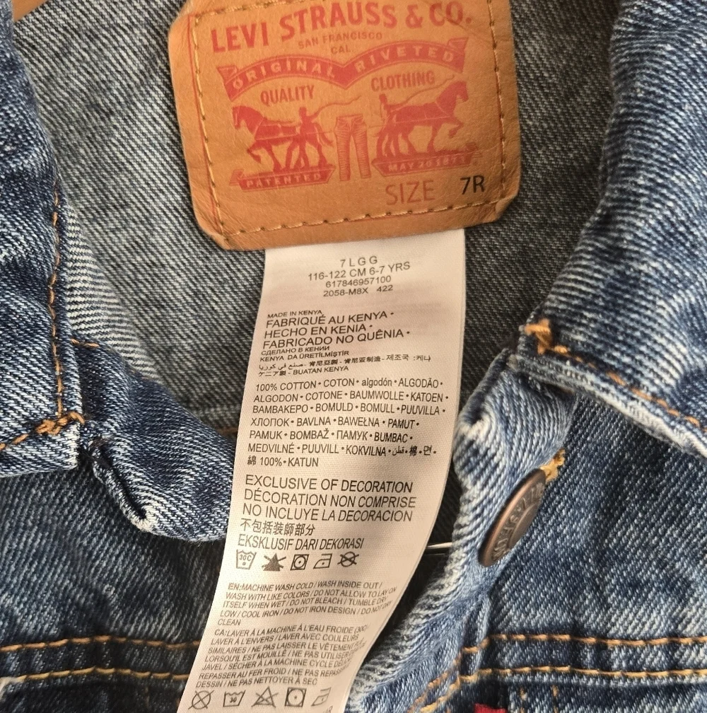 Levi's Denim Kids Trucker Jacket-Size 7R